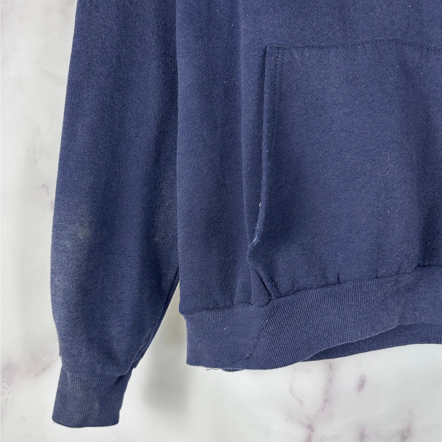 Vintage 80s Kure Beach NC Navy Graphic Hoodie