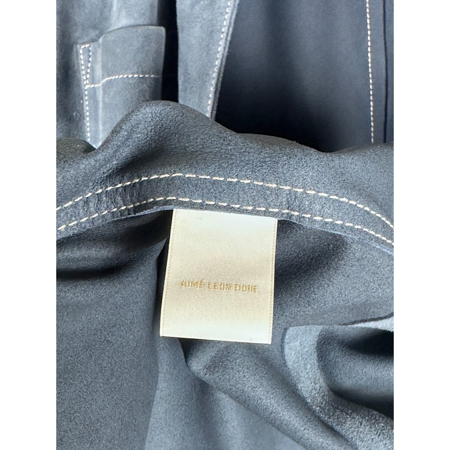 Aime Leon Dore F/W22 Blue Grey Suede Shirt