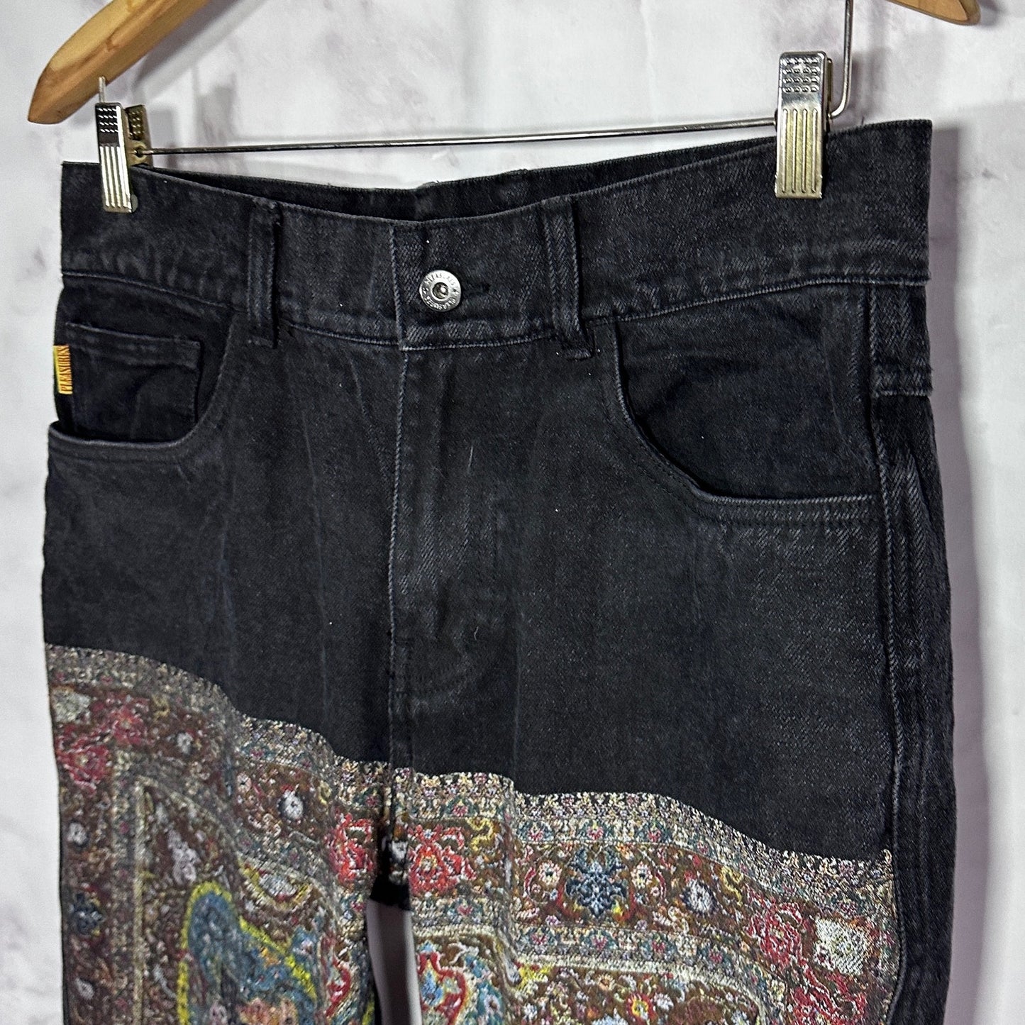 Pleasures Black Rug Pattern Denim