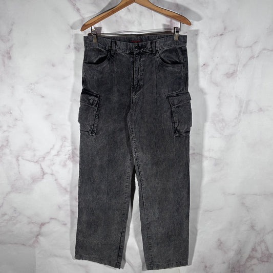 291295 Homme Grey Corduroy Cargo Pants