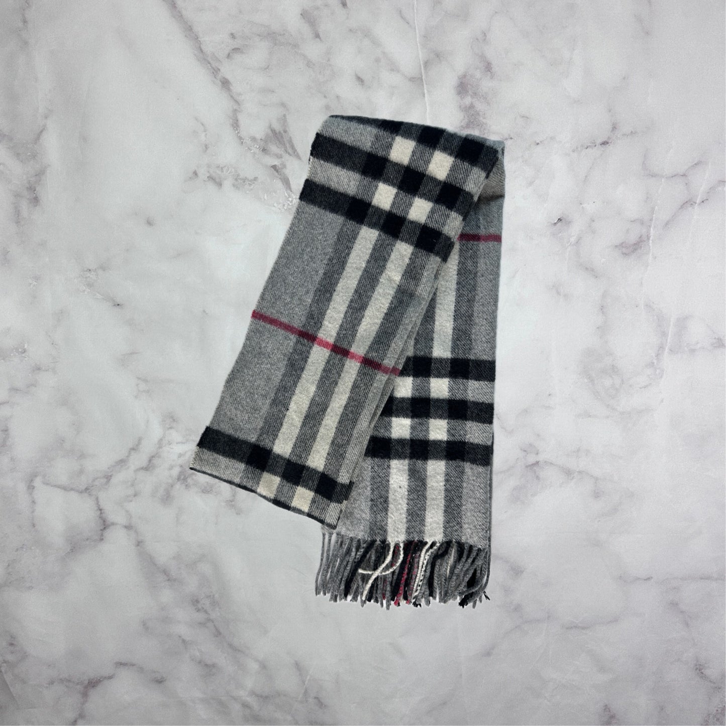 Burberry Nova Check Plaid Cashmere Scarf