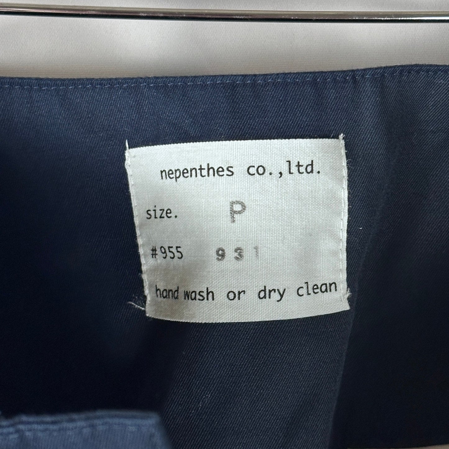 Nepenthes Navy Blue Waist Tie Pants