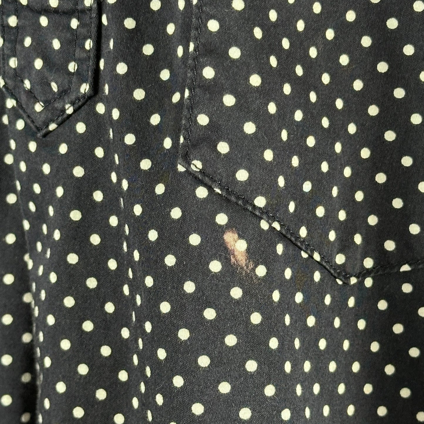 Engineered Garments Navy Polka Dot Button-Up Pullover S/S Shirt