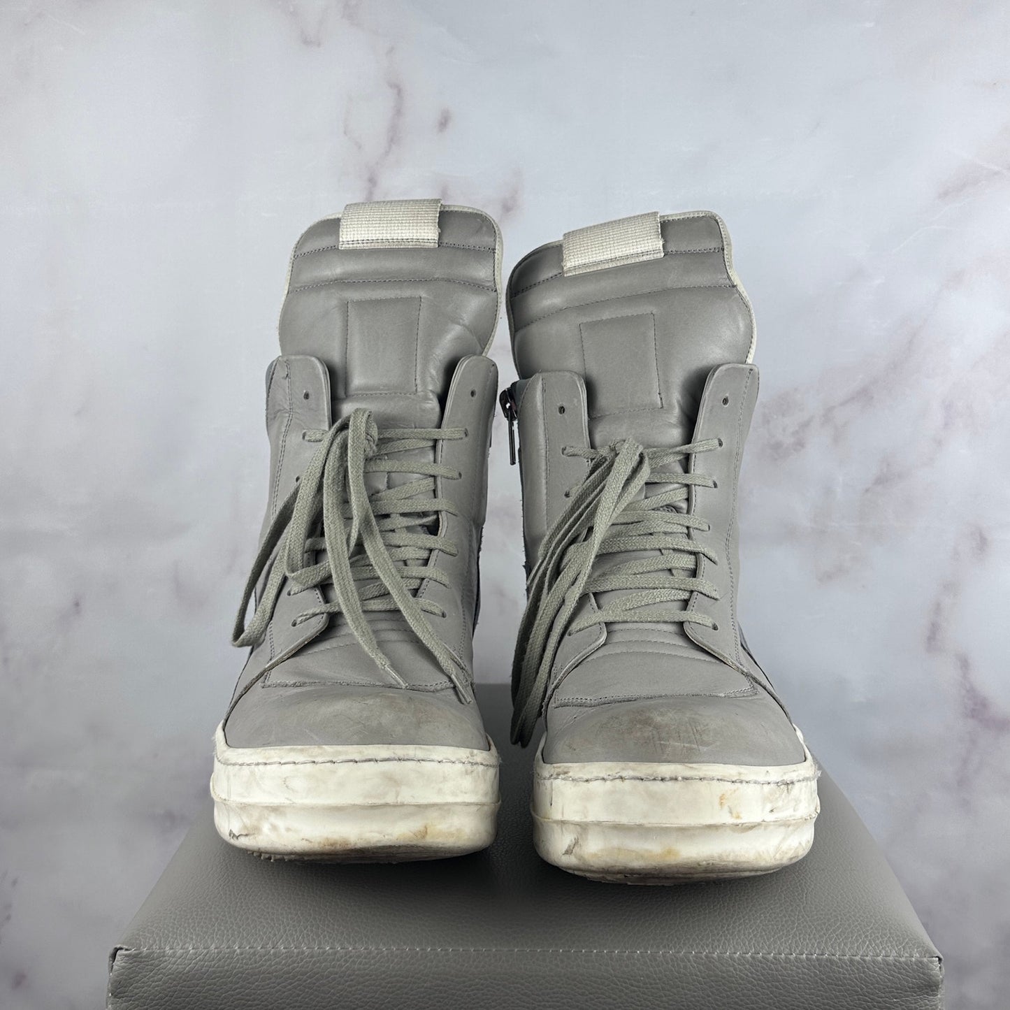 Rick Owens F/W22 Pearl Grey Reflective Geobasket