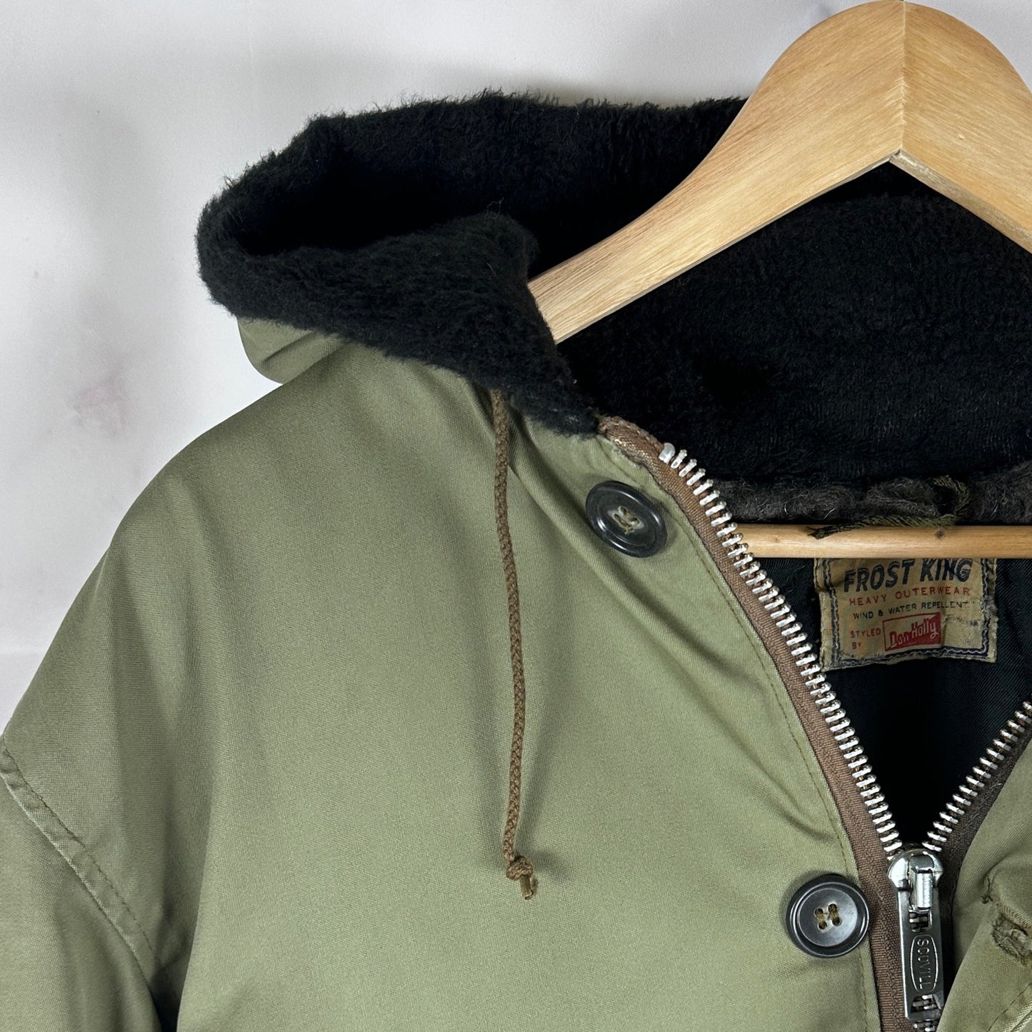 Vintage 1960s Frost King Olive Green Parka