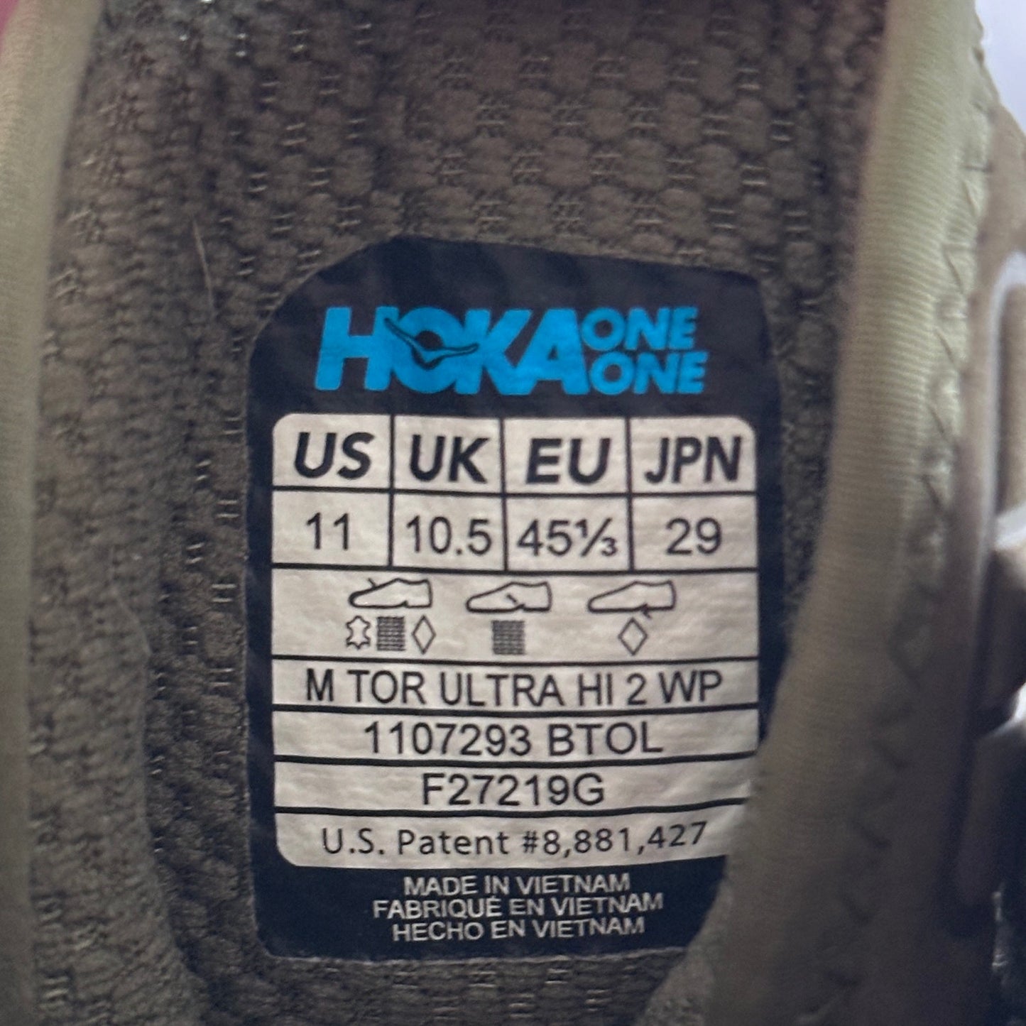 Hoka One One Tor Ultra Hi 2 Burnt Olive Waterproof Boot