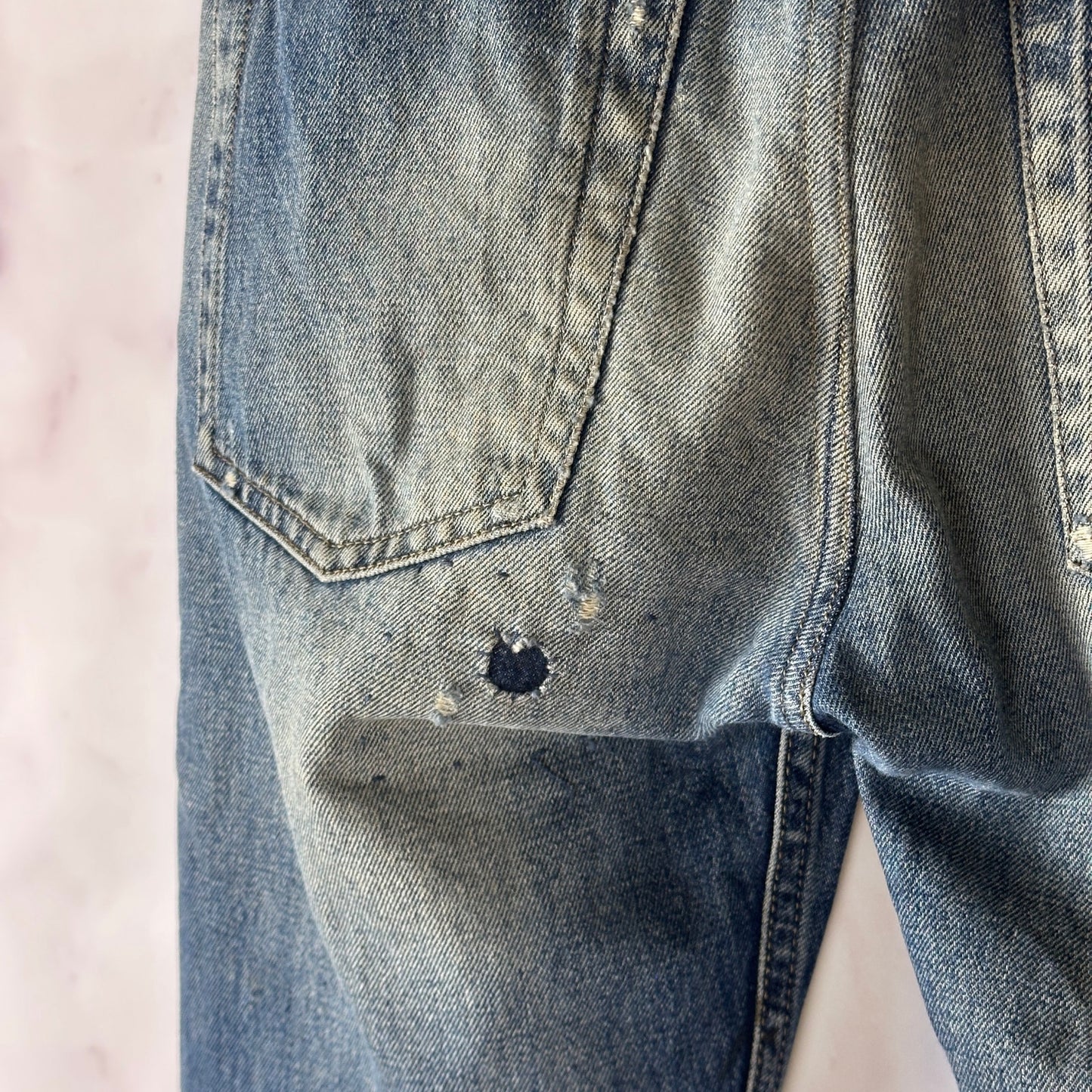 Diesel Black Gold Distressed Repaired Denim