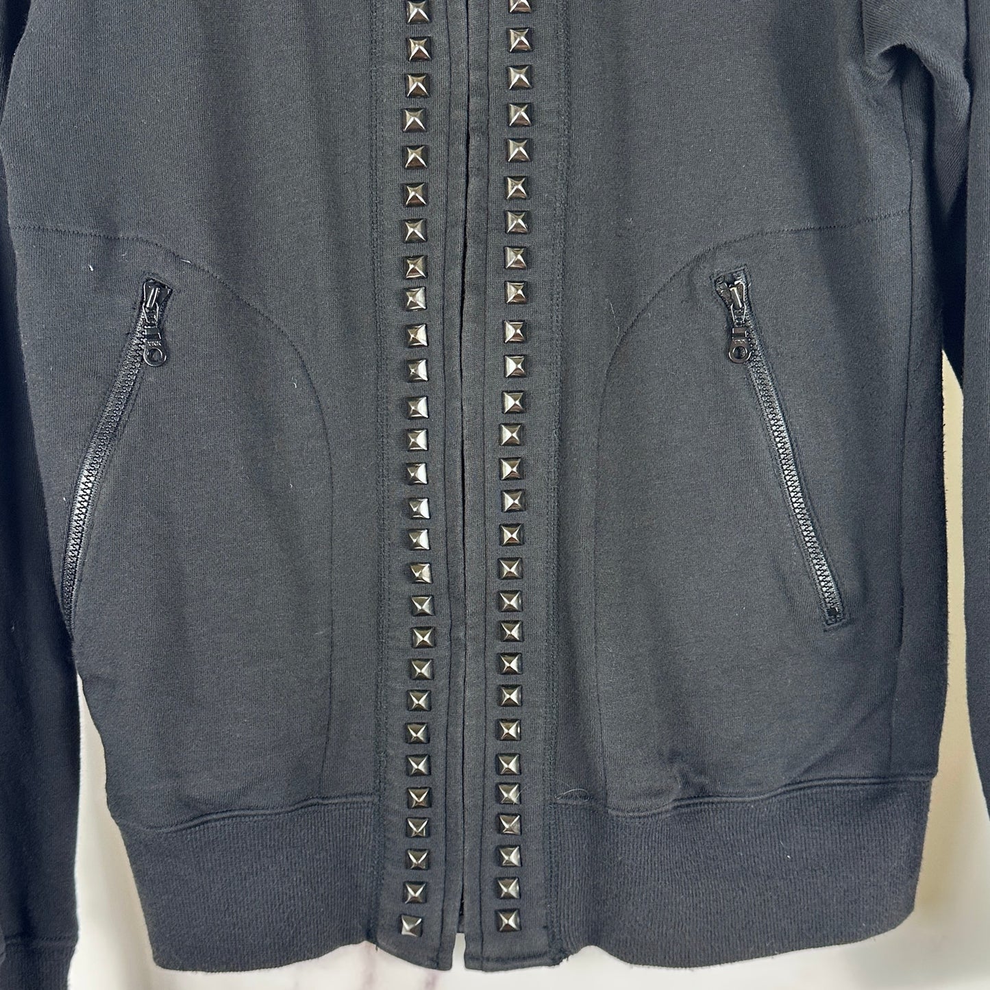 Hysteric Glamour Black Studded Zip-Up Hoodie