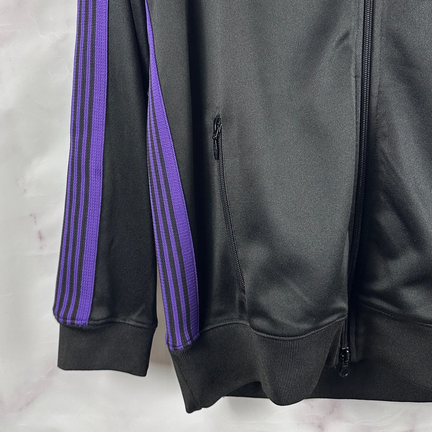 Needles Black/Purple Zip-Up Track Jacket