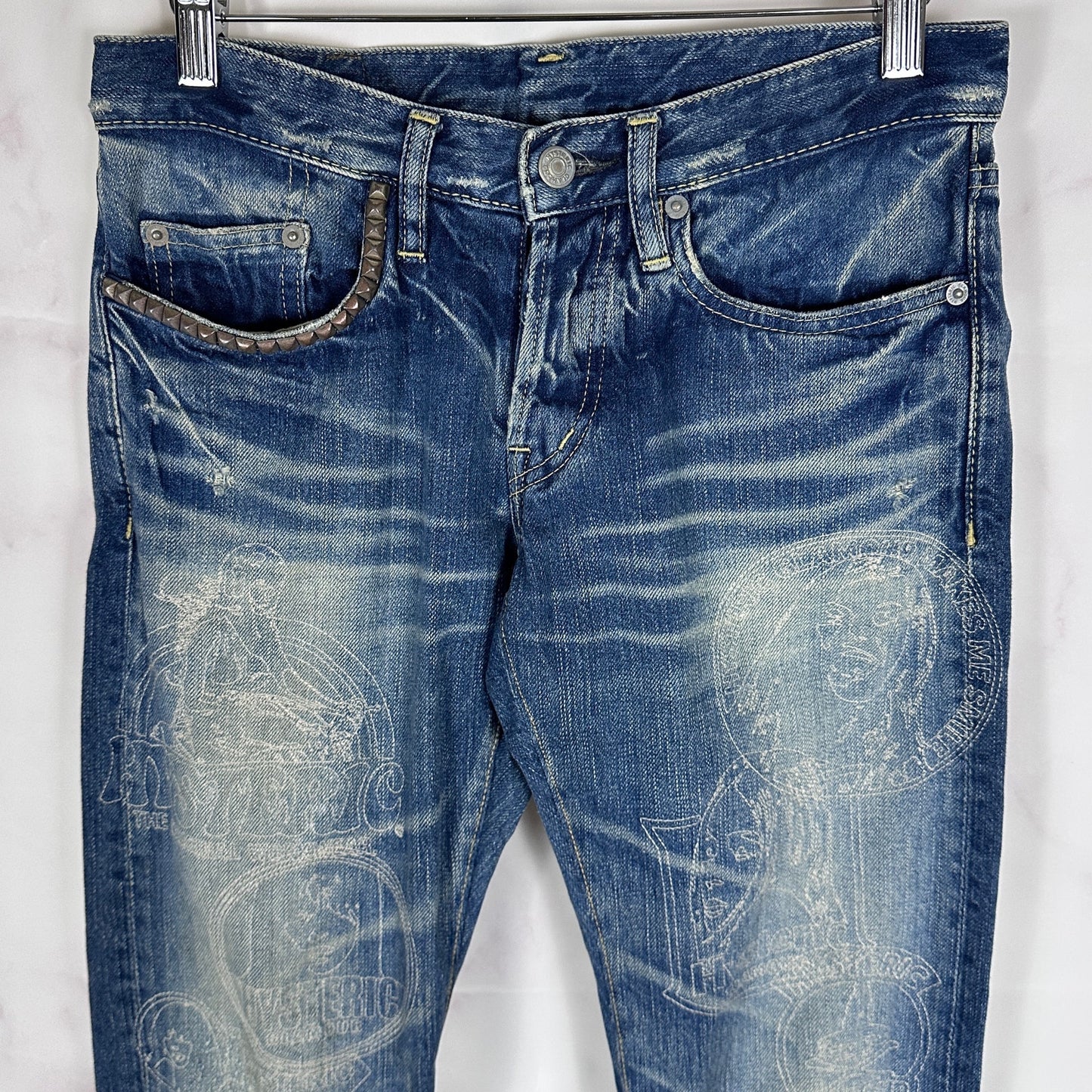 Hysteric Glamour Studded Embroidery Denim Jeans