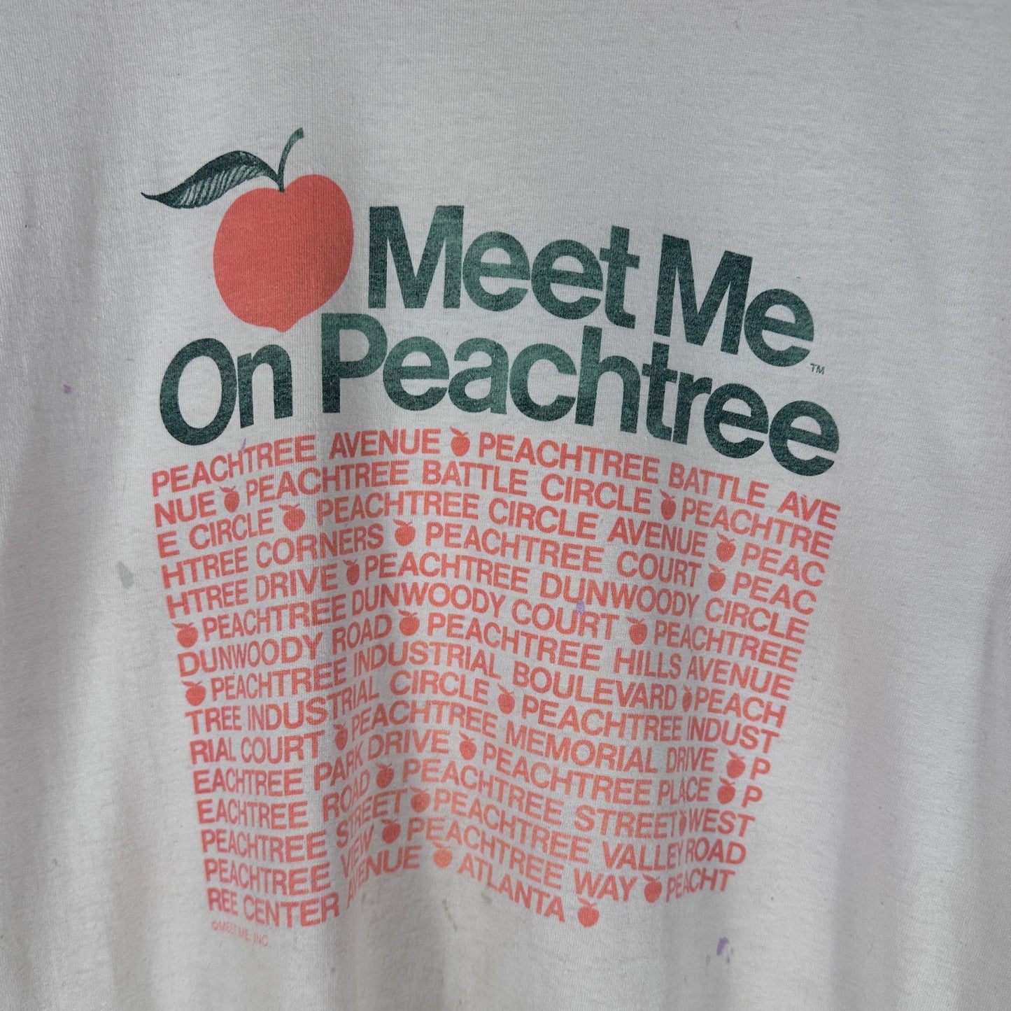 Vintage 80s Meet Me On Peachtree Atlanta Graphic Tee