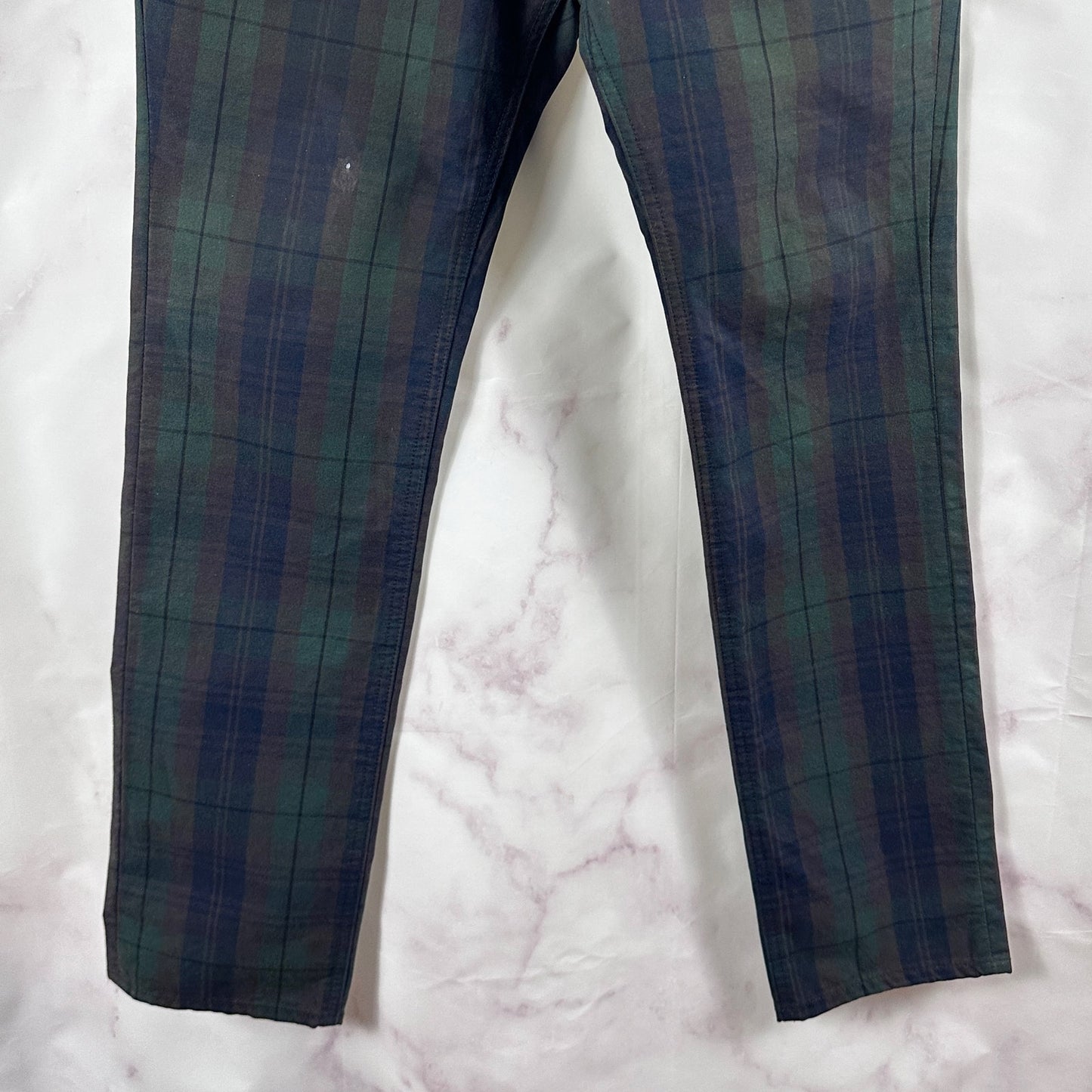 Kapital Green Plaid Buckle Back Pants