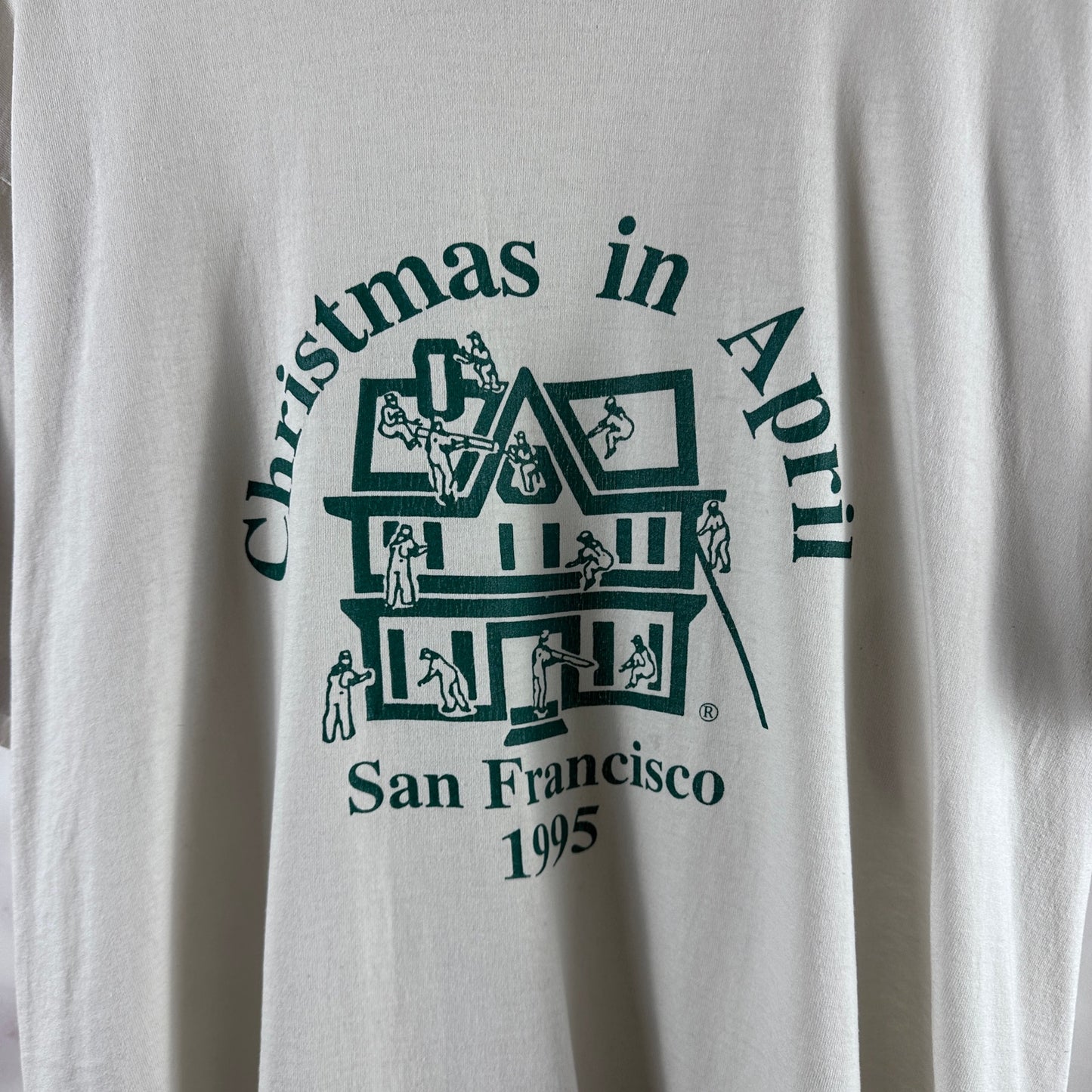 Vintage 1995 San Francisco White Graphic Tee
